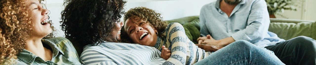 Family laughing